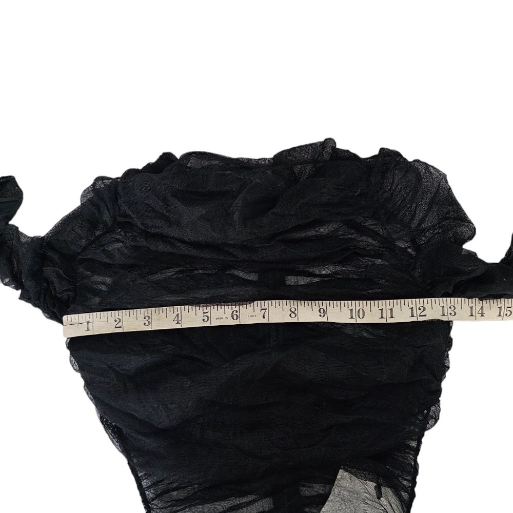 Christopher Esber Semblance Tulle Overlay Mini Dress Black Mesh Size 6 N… - Picture 6 of 12